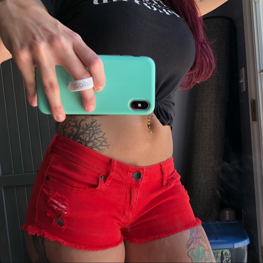 Pacsun red shorts, size 5, super stretchy.